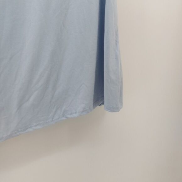 Ruby & Lace Light Blue Top Tee flowers mushrooms Keep it happy Smile Plus Sz 1X - Picture 12 of 14